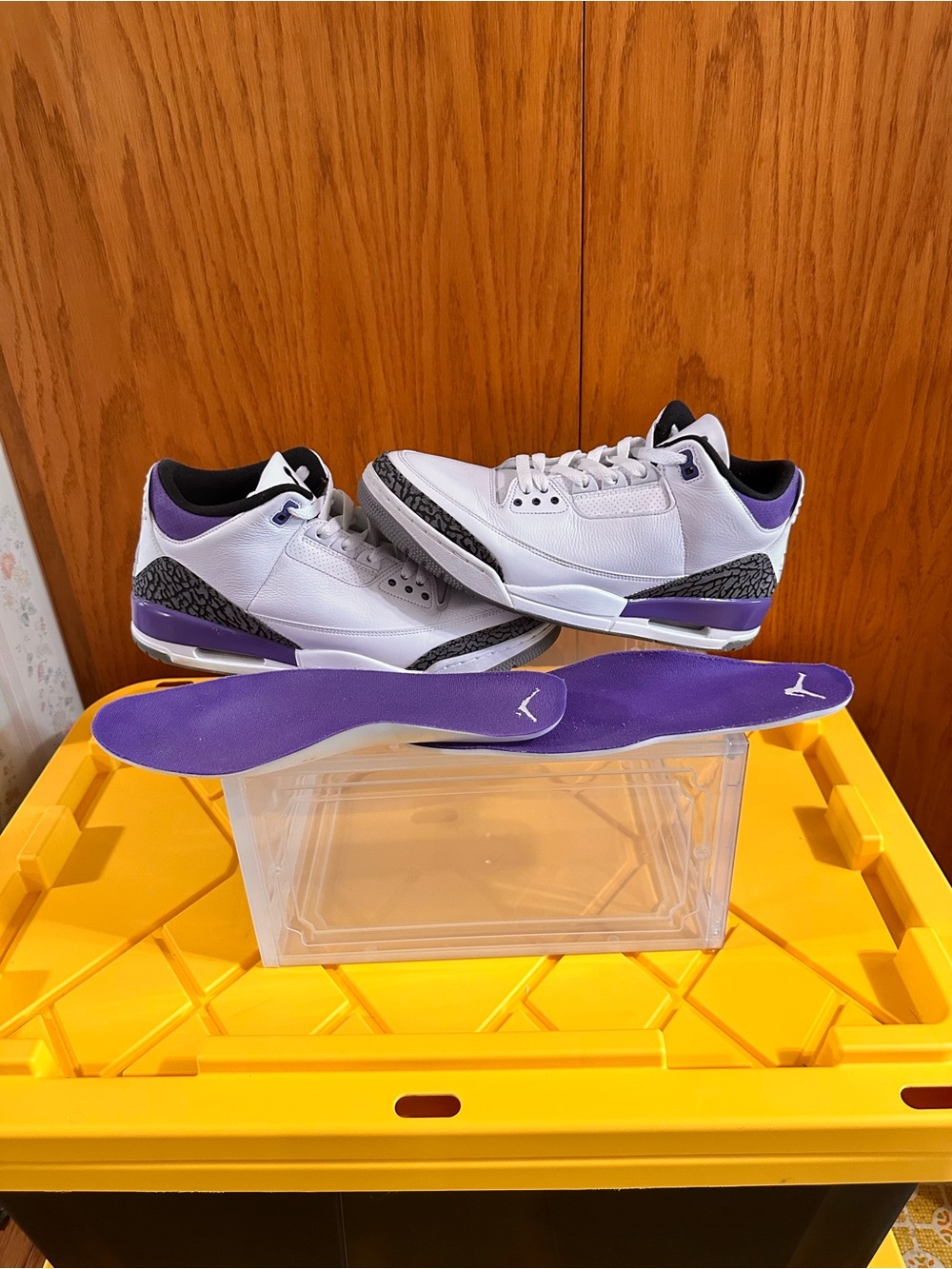 JORDAN 3 RETRO "DARK IRIS" WHITE PURPLE BLACK ($250 in market)